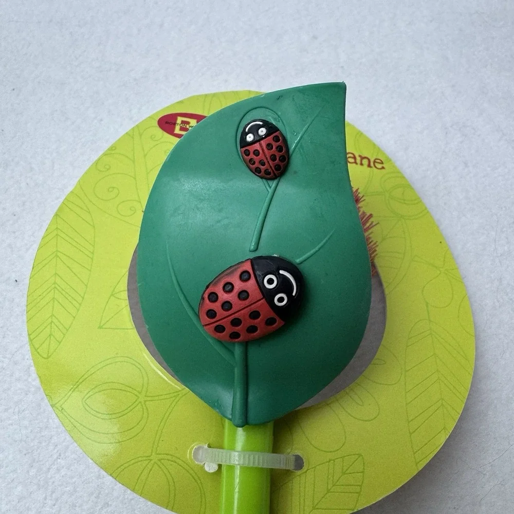 Boston Warehouse Ladybug Lane Kitchen Dish Brush 44380 Green Leaf 2011 Cute